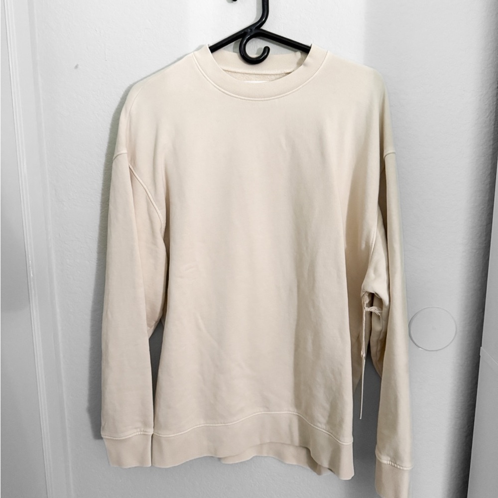 MATE the Label Fleece Oversized Shirt in Bone XS NWT